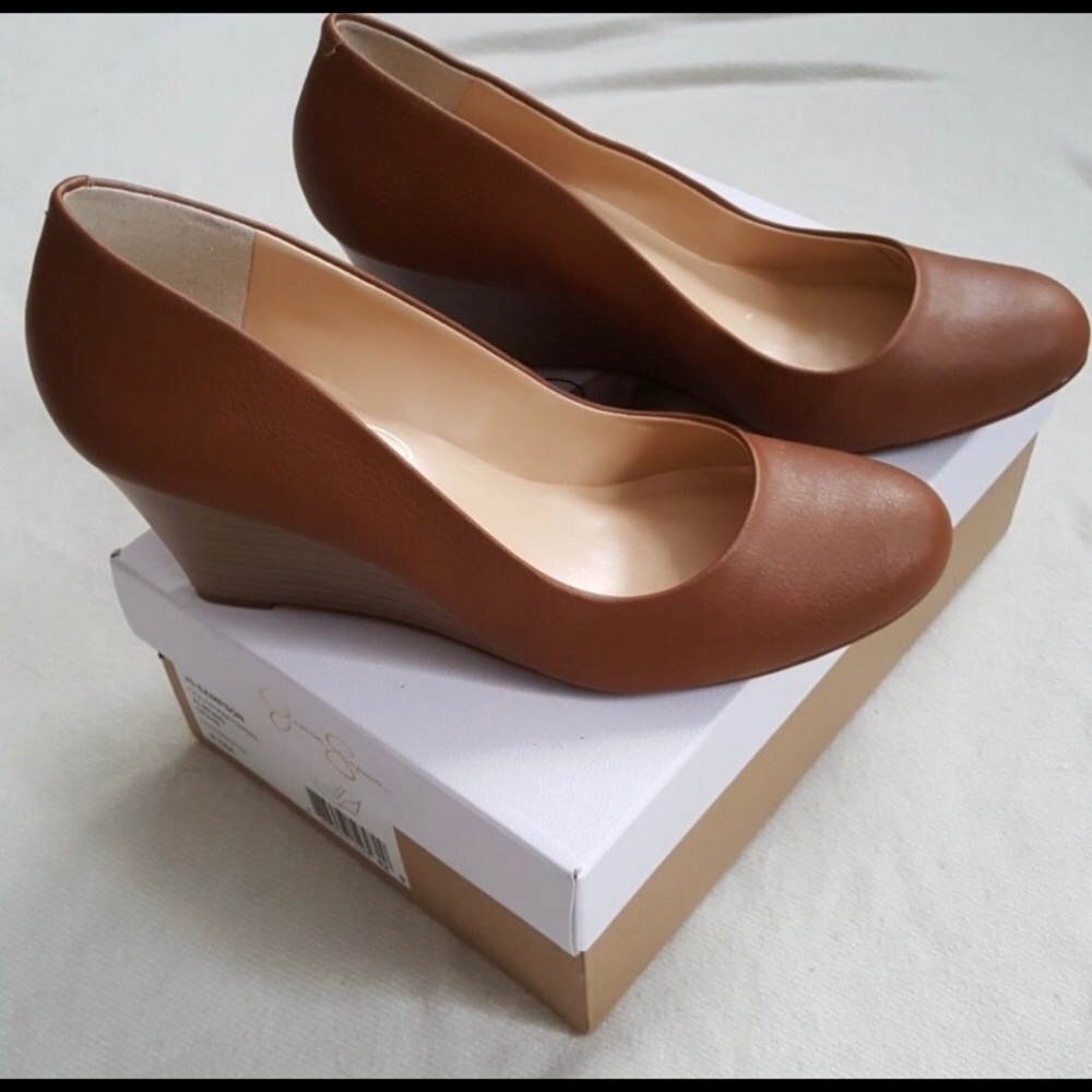 Jessica Simpson Brown Wedge..Size 8.5